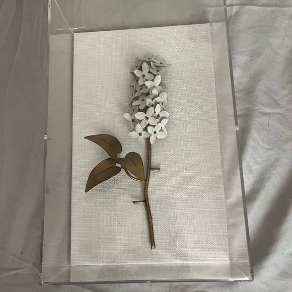 Tommy Mitchell Original Guilded Lilac on White Linen